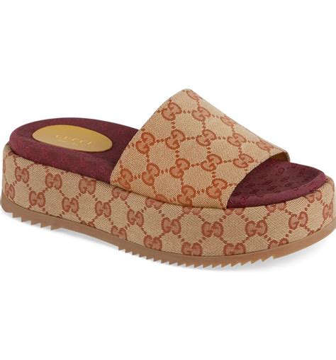 gucci burgundy sandals|Gucci sandals female.